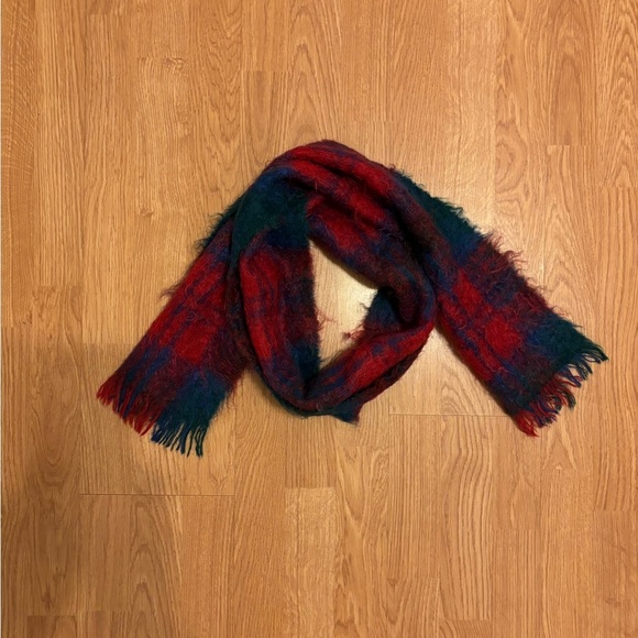 Plaid Wool Scarf - Picture 3 of 5